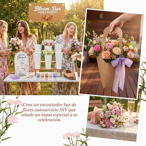 Vista 8 de DIY Bloom Bar Supplies Set, 47 Pcs Complete Flower Bar Supplies kit