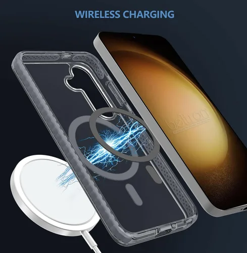 Vista 5 de BELTRON Funda para cinturón para Samsung Galaxy S25, funda protectora delgada transparente y funda de clip giratorio para cinturón, compatible
