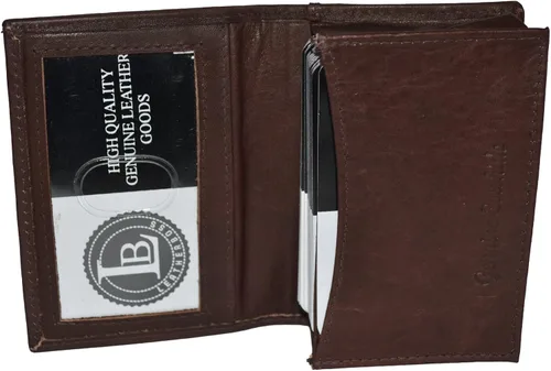 Vista 7 de LeatherBoss Cartera pequeña para tarjetas de crédito con bolsillo expandible