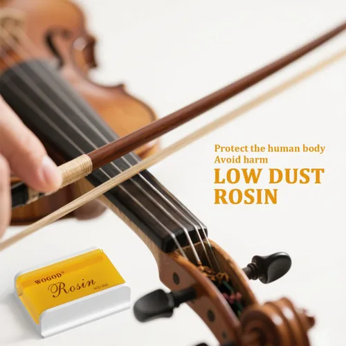 Vista 6 de WOGOD Juego de colofonia profesional (50 piezas) - para violín/viola/violonchelo/contrabajo/erhu Antideslizante, tono rico, bajo polvo, duradero