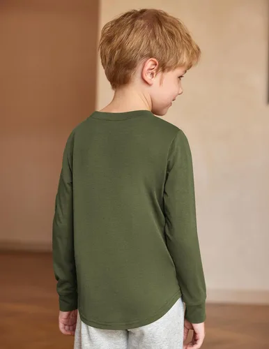 Vista 4 de Arshiner Camiseta holgada de manga larga para niño de 5 a 12 años