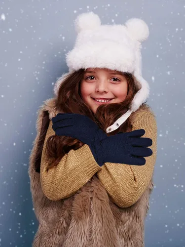 Vista 7 de SATINIOR 3 pares de guantes de invierno de forro polar para niños, guantes de dedos completos cálidos para niños y niñas, suministros de actividades