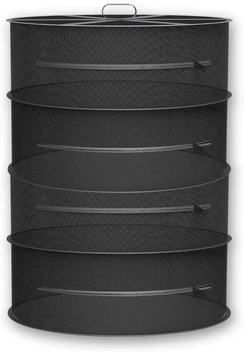 Vista 8 de AC Infinity Rejilla de secado de hierbas, red de malla colgante de 2 capas para plantas, semillas y brotes, 18 pulgadas de diámetro para carpas