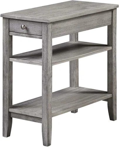 Vista 19 de Convenience Concepts American Heritage Mesa Auxiliar de Cabecera con Cajón de 23.5" - Mesa Clásica de Sala de Estar con Estante de Almacenamiento
