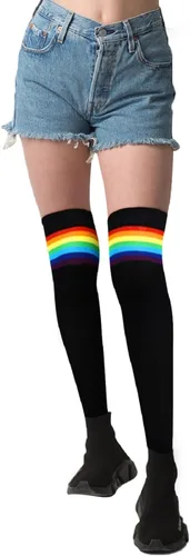 Vista 7 de Benefeet Sox Womens Thigh High Socks Girls Novelty Cotton Over the Knee High Socks Funny Crazy Long Stockings Leg Warmers