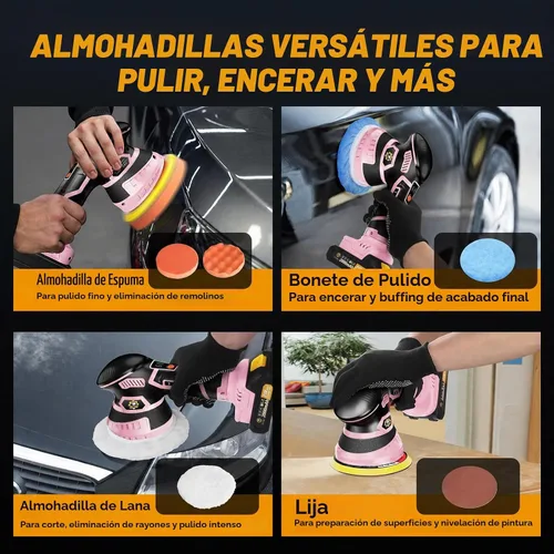 Vista 6 de Kit de pulidor inalámbrico del amortiguador del coche, pulidor DA Rosa