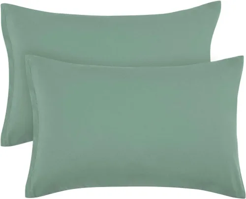 Vista 12 de PiccoCasa Fundas de almohada con cremallera, 100% microfibra cepillada de poliéster, juego de 2, fundas de almohada estándar suaves y cómodas