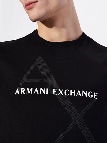 Vista 3 de AX ARMANI EXCHANGE Camiseta con logotipo de cuello redondo para hombre