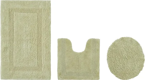 Vista 441 de Better Trends - Juego de 2 alfombras de baño 100% algodón, extra suaves, con borlas, de 17" x 24", alfombra de baño superabsorbente y reversible