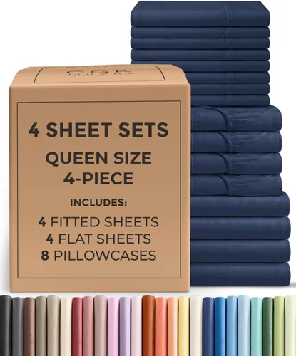 Vista 122 de Pack of 2, Twin Size 3 Piece Sheet Set - Breathable & Cooling - White