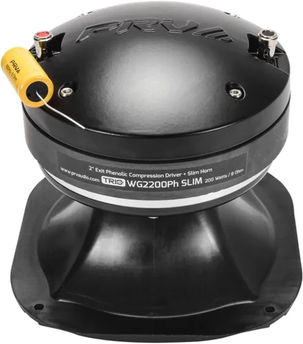Vista 3 de PRV AUDIO Controlador de compresión de rango medio de salida de 2 pulgadas + bocina WG2200Ph Slim 200 vatios 8 ohmios 109 dB, bocina de aluminio