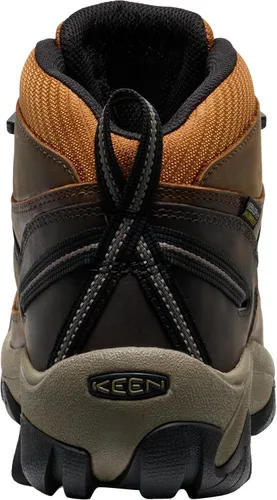 Vista 3 de KEEN Targhee 2 Mid - Botas de senderismo impermeables de altura media para hombre Bisonte/Nuez Asada