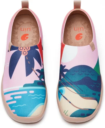 Vista 62 de UIN Mocasines casuales para mujer, de viaje, pintados, para caminar, ligeros, cómodos, de lona, tenis de moda