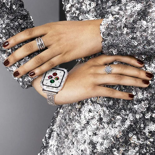 Vista 76 de Surace Bling - Carcasa con protector de pantalla para Apple Watch Series 3, 2, 1 de 1.496 pulgadas