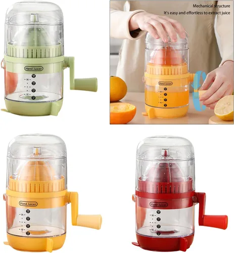 Vista 2 de Exprimidor manual de cítricos Extractor de jugos de mano con exprimidor de agarre cómodo para limón y naranjas, herramienta de cocina