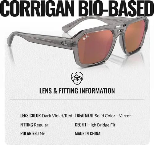 Vista 4 de Ray-Ban RB4397 CORRIGAN BIO-BASED Gafas de sol cuadradas redondas con kit oficial de gafas