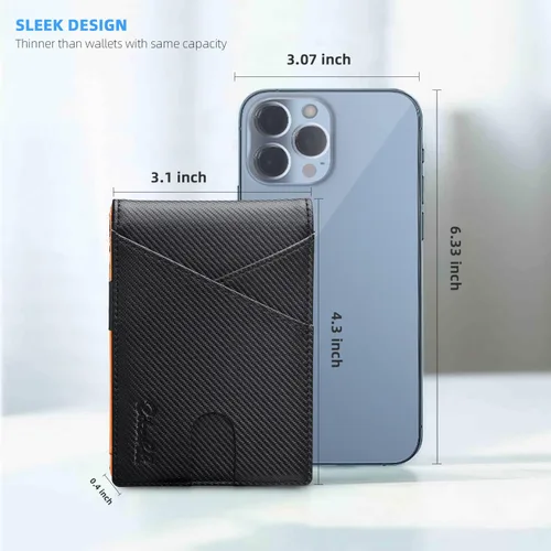 Vista 40 de Zitahli - Billeteras delgadas RFID para hombres, billetera de cuero flexible con clip de dinero, cartera minimalista con bolsillo frontal