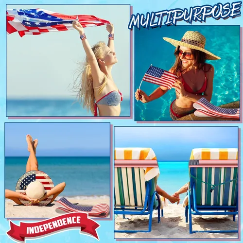Vista 5 de Boao 4 paquetes de bandas de toalla para silla de playa, esenciales para piscina y crucero, elásticas y resistentes al viento, clips para toallas