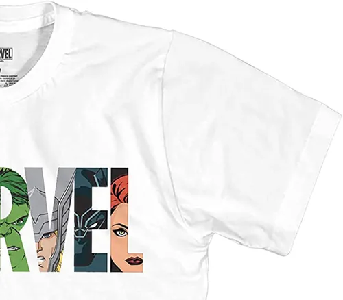Vista 6 de Marvel - Camiseta clásica para hombre, diseño de Spiderman, Ironman, Capitán América y Hulk