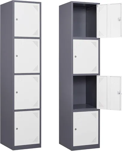 Vista 10 de Letaya Taquillas de metal para empleados, gabinete de almacenamiento de 71 pulgadas con cerradura, armario de almacenamiento de acero para gimnasio