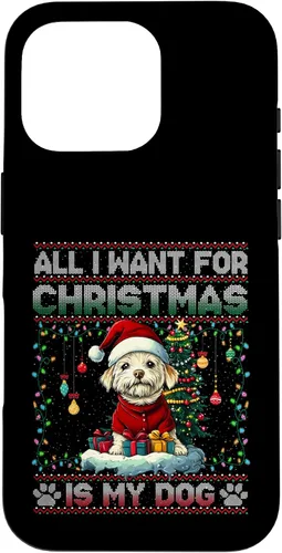 Vista 20 de Maltese Christmas Tree Lights Decorations Dog Lover Xmas Case for iPhone 17