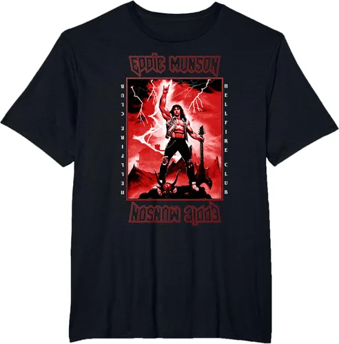 Vista 3 de Stranger Things 4 Eddie Munson Lightning Guitar Power Camiseta