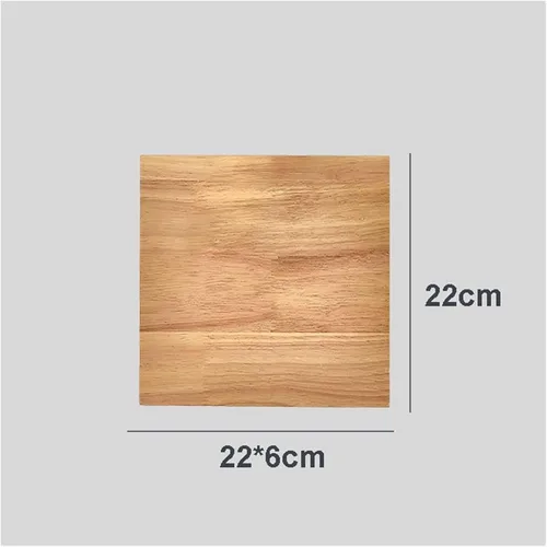 Vista 6 de Lámpara de pared LED de madera, aplique de pared cuadrada, lámpara de pared para interiores de 9 W, con acrílico, lámparas de cabecera de madera