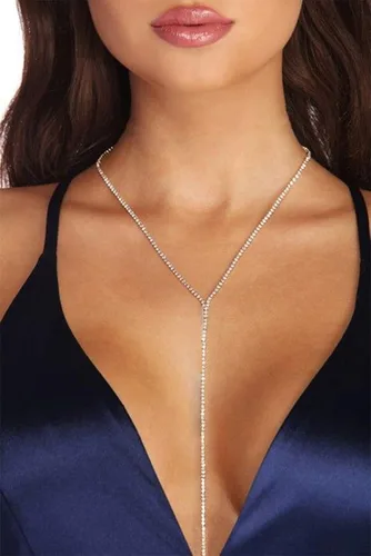 Vista 2 de EFTOM Gargantilla de diamantes de imitación de plata brillante gargantilla de cristal para mujeres y niñas