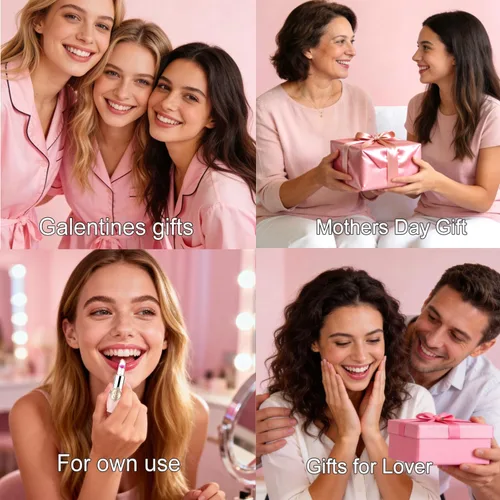 Vista 6 de Paquete de 6 lápices labiales de gelatina de flores de cristal, bálsamo labial nutritivo de larga duración, hidratante mágico que cambia