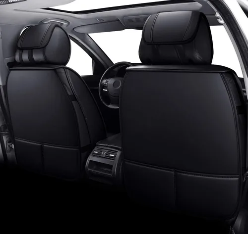 Vista 3 de 2 fundas de asiento delantero para mujer, de cuero, impermeables, universales para Ford Fusion Focus Edge, Beetle, Kia Soul C300 CC, Hyundai