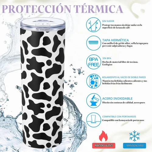 Vista 7 de Potchen Juego de regalo de vaca de 2 piezas, vaso de 20 onzas, tapa