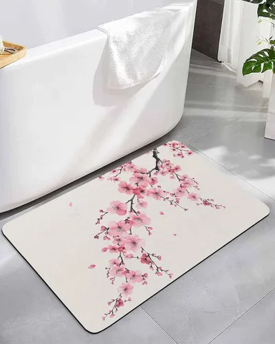 Vista 9 de Tapete de baño gris degradado para bañera, antideslizante, de secado rápido y absorbente, tierra de diatomeas, cocina, ducha, fregadero, lavable
