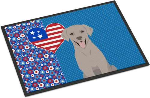 Vista 174 de Caroline's Treasures WDK5119JMAT Airedale Terrier USA - Tapete para interiores o exteriores, 24 x 36 pulgadas, tapete para puerta delantera