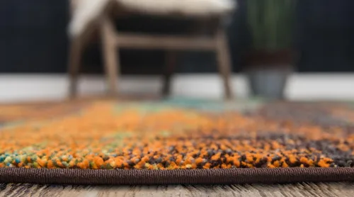 Vista 7 de Unique Loom Jardin Collection - Alfombra para múltiples áreas, abstracta, vibrante., Polipropileno, Multicolor / naranja