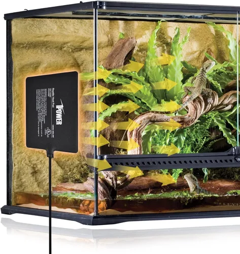 Vista 7 de iPower Almohadilla de Calor para Reptiles Bajo el Tanque, Calentador de Terrario, Alfombrilla de Calentamiento para Tortuga, Lagarto, Rana