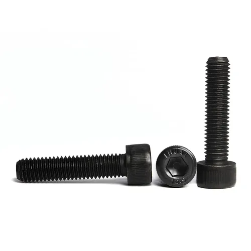 Vista 3 de Tornillos de cabeza hueca M5 x 0.315 pulgadas, tornillo hexagonal de acero de aleación de grado 12.9, acabado de óxido negro, totalmente roscado