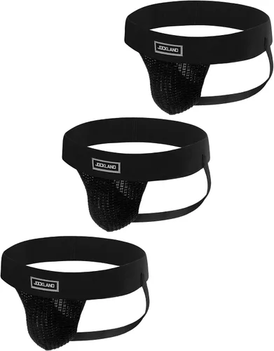 Vista 18 de Jock Straps para hombre, ropa interior atlética de banda ancha de 3' Negro