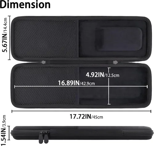 Vista 7 de Funda rígida de reemplazo co2CREA para teclado Apple Magic con Touch ID y teclado numérico + ratón Apple Magic (Funda negra)