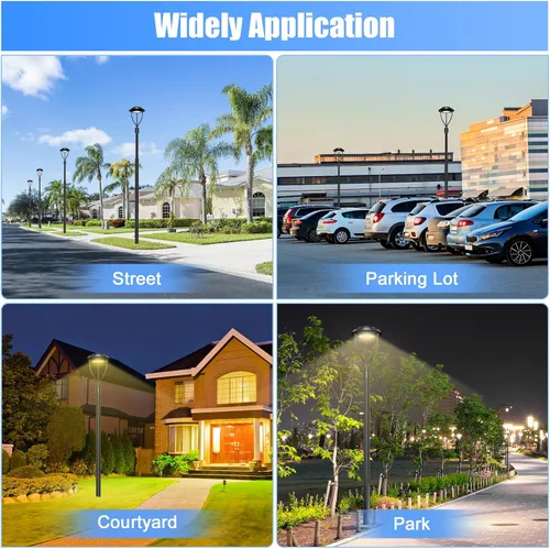 Vista 8 de Luz LED de poste superior de 60 W con fotocélula, 60 W, 48 W, 36 W, ajustable, 8400 lúmenes, CCT ajustable 3000/4000/5000K, luces de poste al aire