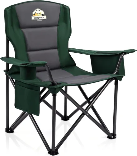 Vista 16 de Sillas de campamento de gran tamaño, paquete de 2 – Silla de campamento plegable resistente de 450 libras, sillas plegables para exteriores anchas