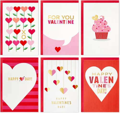 Vista 11 de Hallmark Surtido de tarjetas de Navidad en caja, lámina dorada clásica (6 diseños, 36 tarjetas con sobres)