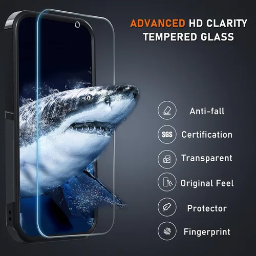 Vista 5 de Janmitta Funda para Google Pixel 9 Pro XL con protector de pantalla + protector de lente de cámara + correa de muñeca, resistente a prueba de NEGRO