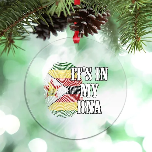 Vista 24 de Adorno de Navidad personalizado del Reino Unido 2023 It's in My DNA, adorno de huellas dactilares para decoración de árbol de Navidad, recuerdo