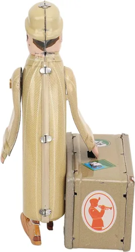 Vista 5 de Juguete de cuerda de hojalata, juguete de viaje para caminar, vintage, nostálgico, retro, juguete de relojería para adultos, colección