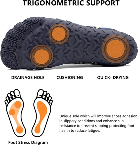 Vista 3 de Zapatos de agua para hombre y mujer, secado rápido, atléticos, zapatos deportivos para exteriores, surf, kayak, caminar, senderismo