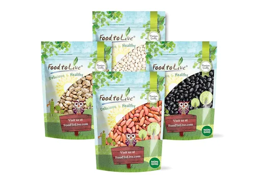 Vista 8 de Food to Live Paquete de frijoles secos de alta calidad, paquete de 3 – frijoles negros (5 libras), frijoles pintos (5 libras), frijoles marinos