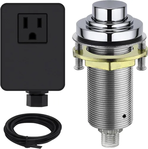 Vista 10 de Kit de interruptor de aire SinkTop (botón largo de latón completo) para eliminación de basura, bronce aceitado inalámbrico