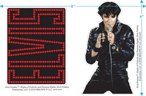 Vista 3 de Popfunk Elvis Presley Signature Heartthrob Music Pullover Sudadera con capucha y pegatinas