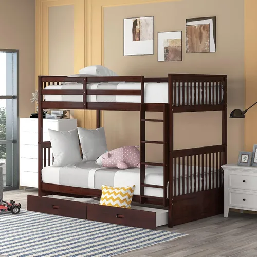 Vista 18 de Harper & Bright Designs Litera Queen con 2 cajones y cama nido extraíble