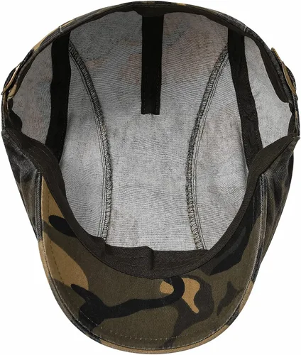Vista 6 de VOBOOM Hombres Algodón Newsboy Boina Sombrero Duckbill Hebilla Cabbie Cap